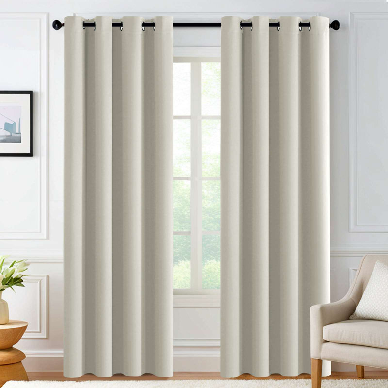 Curtains for Bedroom/Living Room 2 Panels Set - Thermal Insulated Room Darkening Grommet Top Curtains, 52" W x 84" L