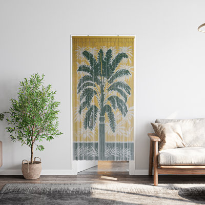 Rideau en bambou perlé de 35,4 po x 78,7 po à 90 brins pour palmiers et passe-partout de cuisine et passe-tringle Tropical de Vietbud Decor
