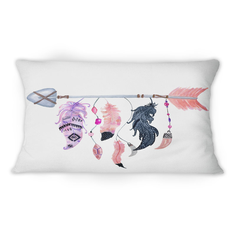 Coussin Boho Arrow With Feathers