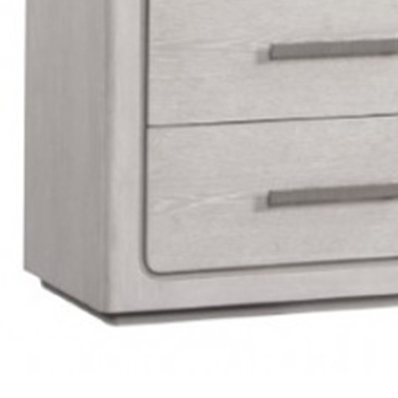Commode de chambre à coucher 6 tiroirs 62 po Thorne, Chêne blanc