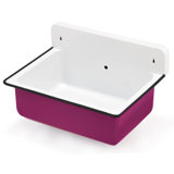 Anchor 14" Iron Rectangular Wall Mount Bathroom Sink with Overflow