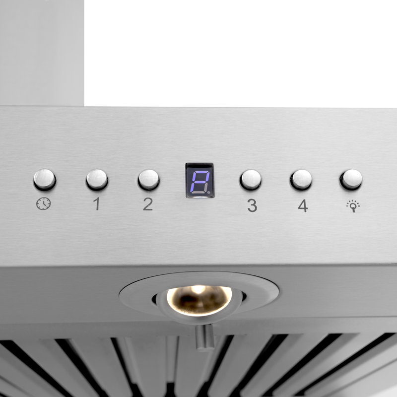 Hotte murale à conduit 24 "Zline Crownsound ™ avec haut-parleurs Bluetooth intégrés, Acier inoxydable