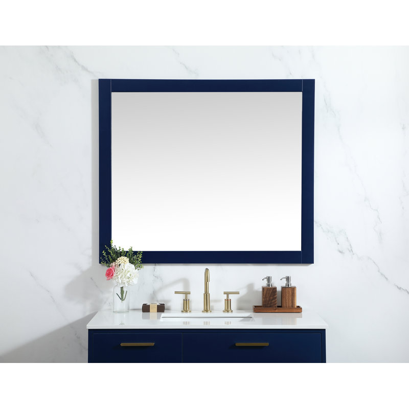 Miroir d'appoint Rosenow, bleu, H 36 po x l 42 po