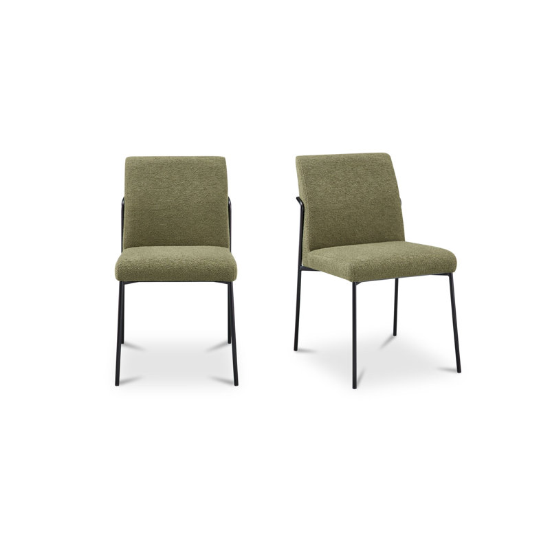 Danny Dining Chair Dark Brown Set of Two, Green
