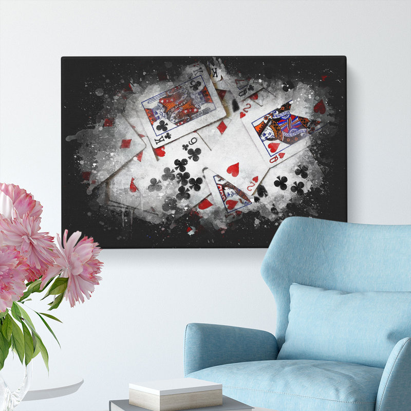 Deck Of Cards - Wrapped Canvas, 60cm H x 91cm W x 3cm D