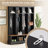 ON-TREND Farmhouse 59"W Wide Hall Tree With 8 Hooks, Practical Entryway Bench With Open Compartments, 76.7"H Modern 3-In-1 Wooden Style Coat And Shoe Rack For Mudroom, Living Room-508608574