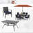 Leonard 6 - Person Patio Dining Set with Rectangular Table , Cushions Included-716810057