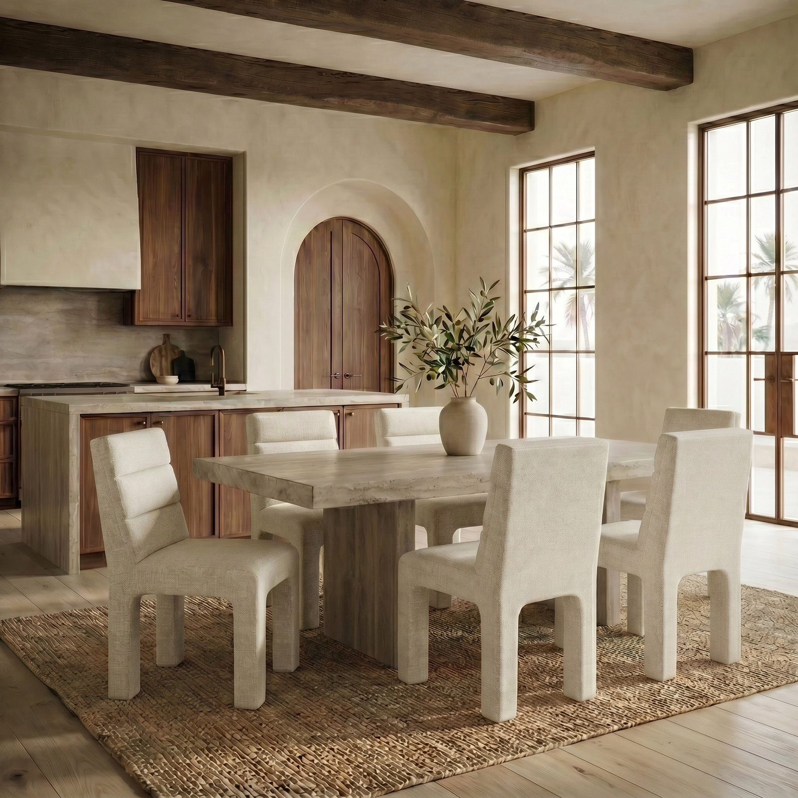 Shepha Side Chair, Beige Linen