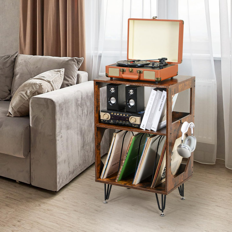 H Media Shelves, Brown