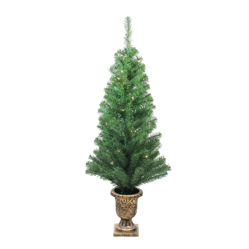 Ensemble de 5 guirlandes de sapin de Noël artificielles pré-éclairées avec guirlande - lumières claires