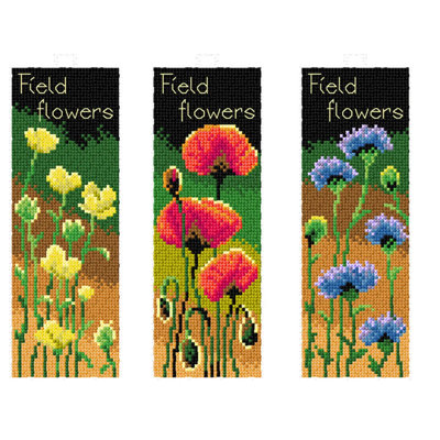 Trousse de signet au point de croix « Prairie de fleurs sauvages » par Orchidea 8705