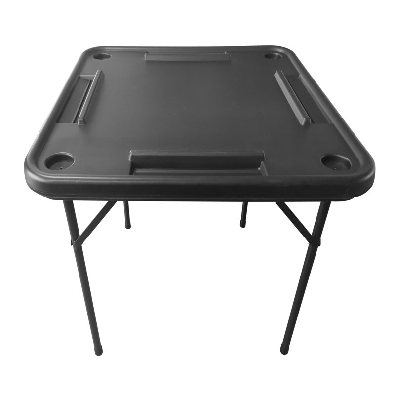 Bene Casa 38" Black Foldable Domino and Game Table