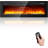 60 inch Electric Fireplace Wall-Mounted Recessed 750/1500W 5120 BTU Heat Output Fireplace Heater with Remote Control Timer 12 Adjustable Flame Colours Brightness Log Set Crystal Stones