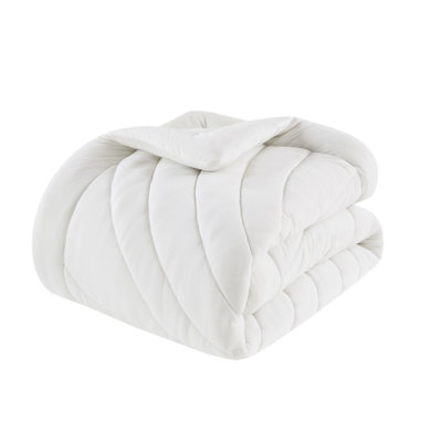 3 Piece Full/Queen Comforter With 2 Shams - White, , And Soft Cozy Easy Care
