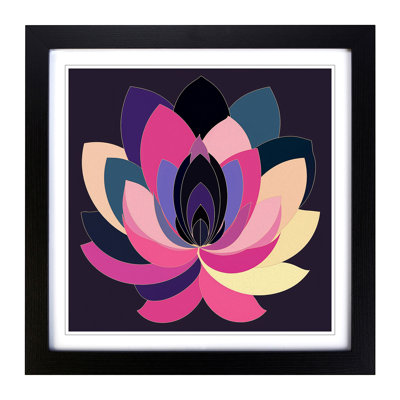 Lotus Flower Constructivism No.5 - Framed Print