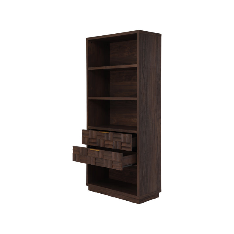 76"H x 33.5"W Fairmont 2 Drawers Bookcase