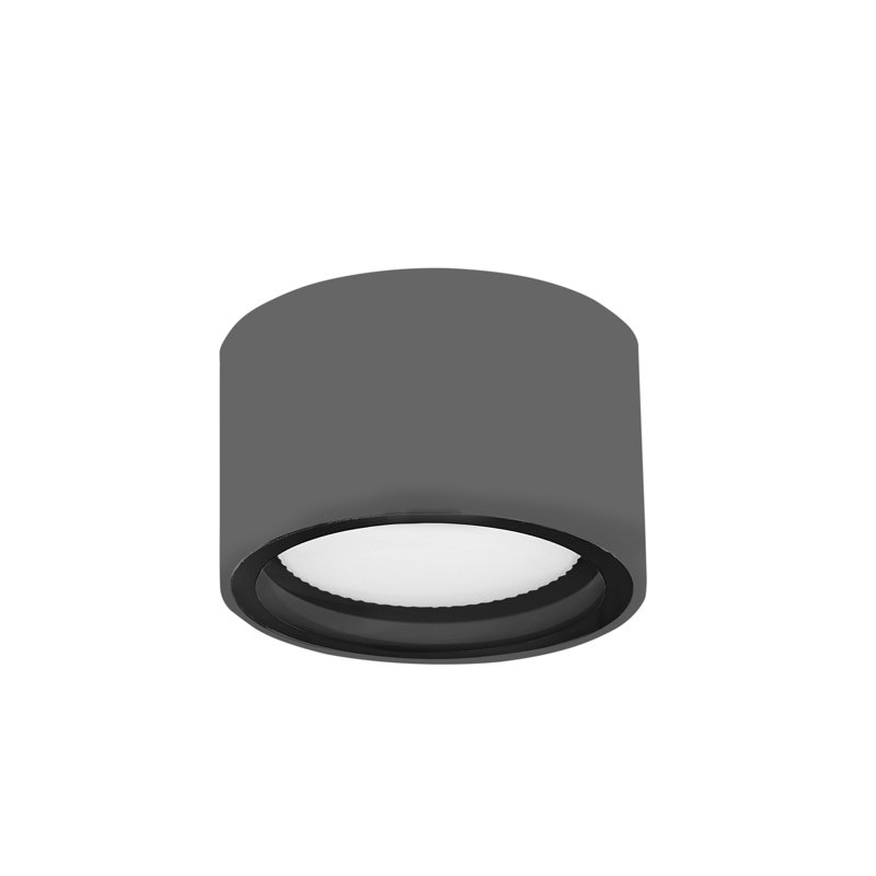 Focus LED Outdoor Flush Mount, Dark Grey