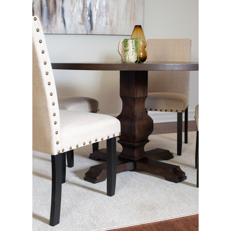 4 - Person Pedestal Dining Set, Tan