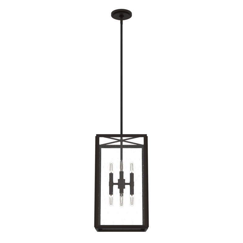 Felippe 8 - Light Lantern Rectangle Pendant, Onyx Bengal
