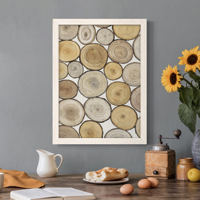 «Tree Ring Study I», toile encadrée de qualité supérieure - prête à être accrochée