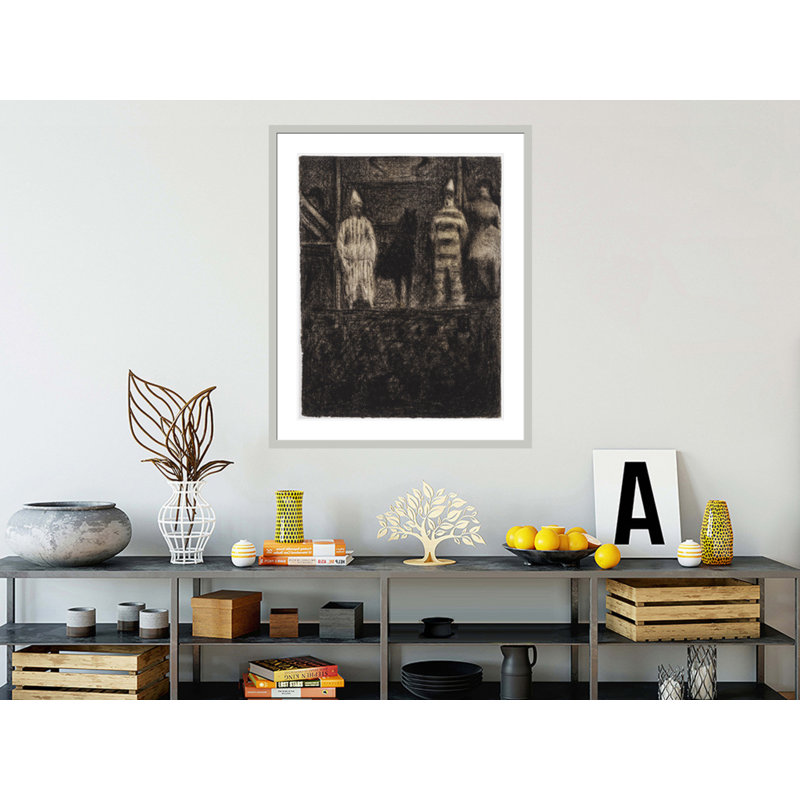 «Sidewalk Show» par Georges Seurat - Impression Giclée sur cadre, 41.2" H x 33.5" W
