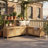 63" Wide Outdoor Corner Shoe Storage Bench