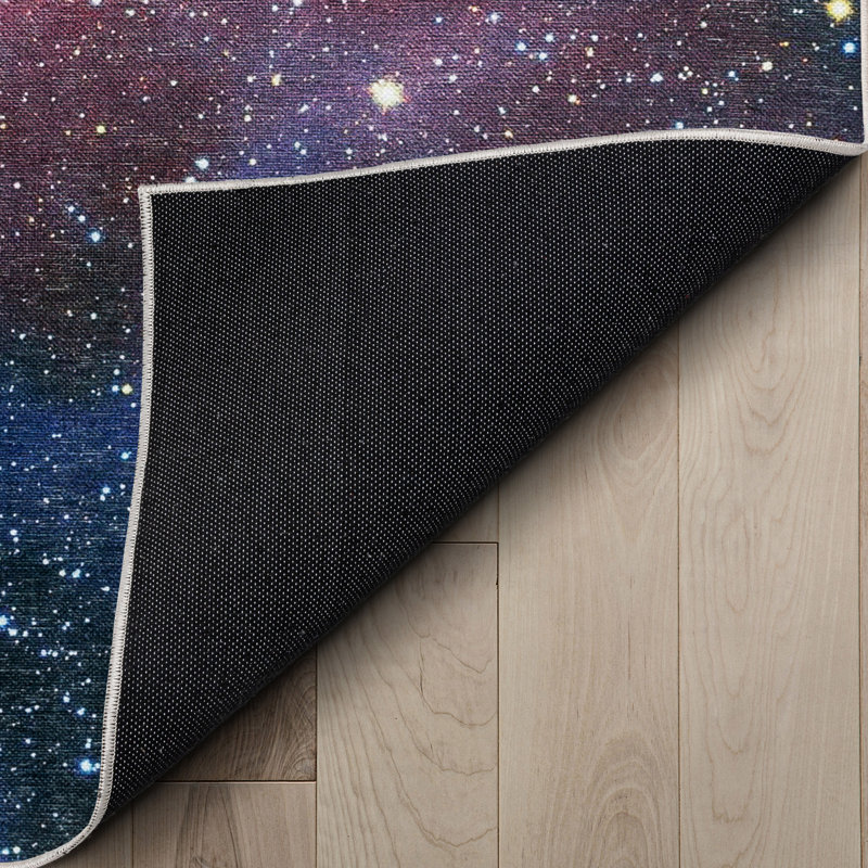 Nebula Multi-Color Abstract Kids Washable 5' x 7' Rug