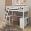Lit mezzanine simple avec tablettes et bureau-901652600