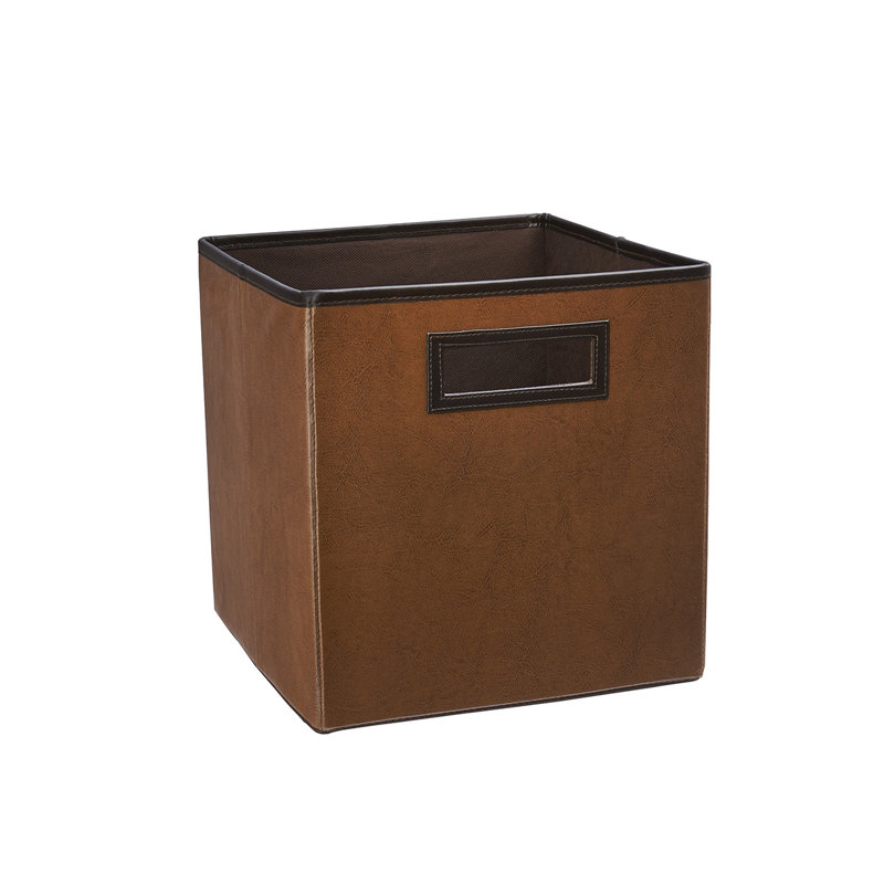 Bac de rangement en tissu 11 ", Brun