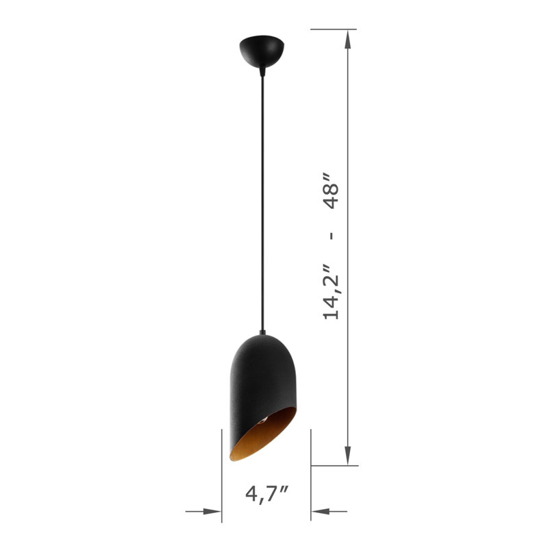 Luminaire suspendu simple à hauteur réglable