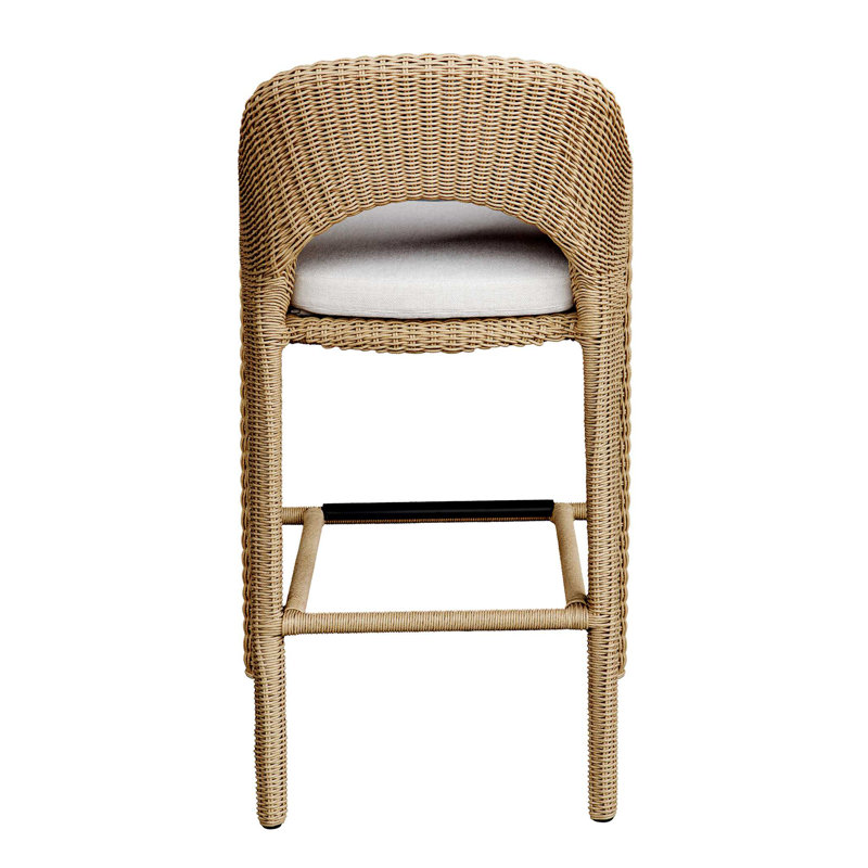 Uttermost Kavali Outdoor Wicker Counter Stool, 27.75"