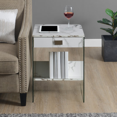 Table de bout avec 1 tiroir Allegonda