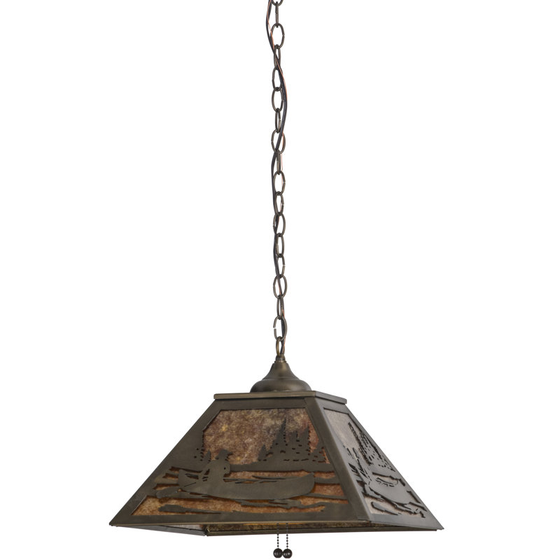 Rustic Lodge 2 - Light Pendant, Amber