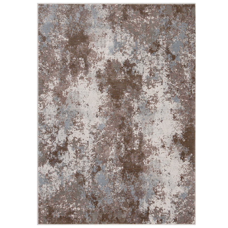 Astro Polyester Machine Woven Pink/Cream Rug, Rectangle 160 x 230cm