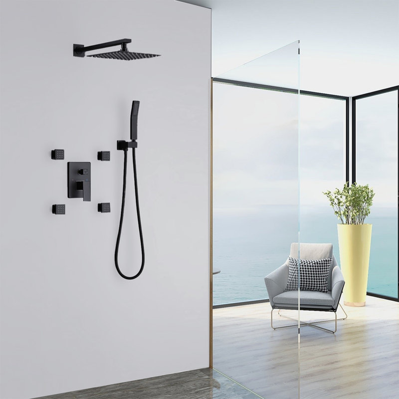 All-In-One Kit with Rough in-Valve, Matte Black