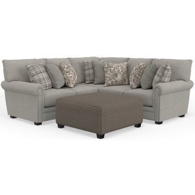 Livingston - 2Pc Sectional With Comfort Coil Seating, 40" Cocktail Ottoman And 9 Accent Pillows Included