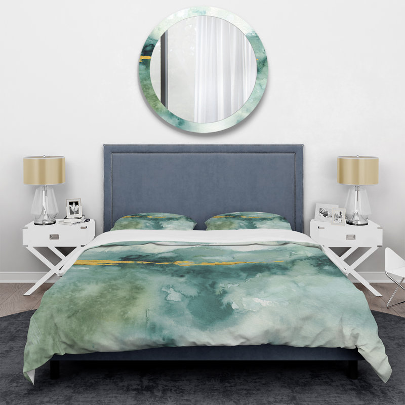 Ensemble de housse de couette abstrait - Microfibre moderne et contemporain, Housse de couette double / grand et 2 taies