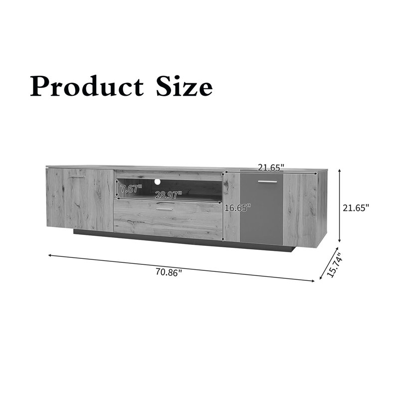 Crédence de rangement l 70,86 po Tymekia