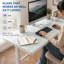 Bureau assis-debout électrique en verre Rise Up avec tiroir, ports USB et prises de courant-98618126