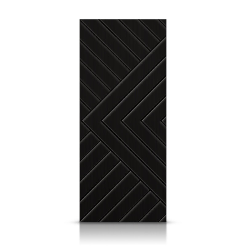 Porte standard à panneaux en bois manufacturé, Noir anthracite, 42 po x 96 po