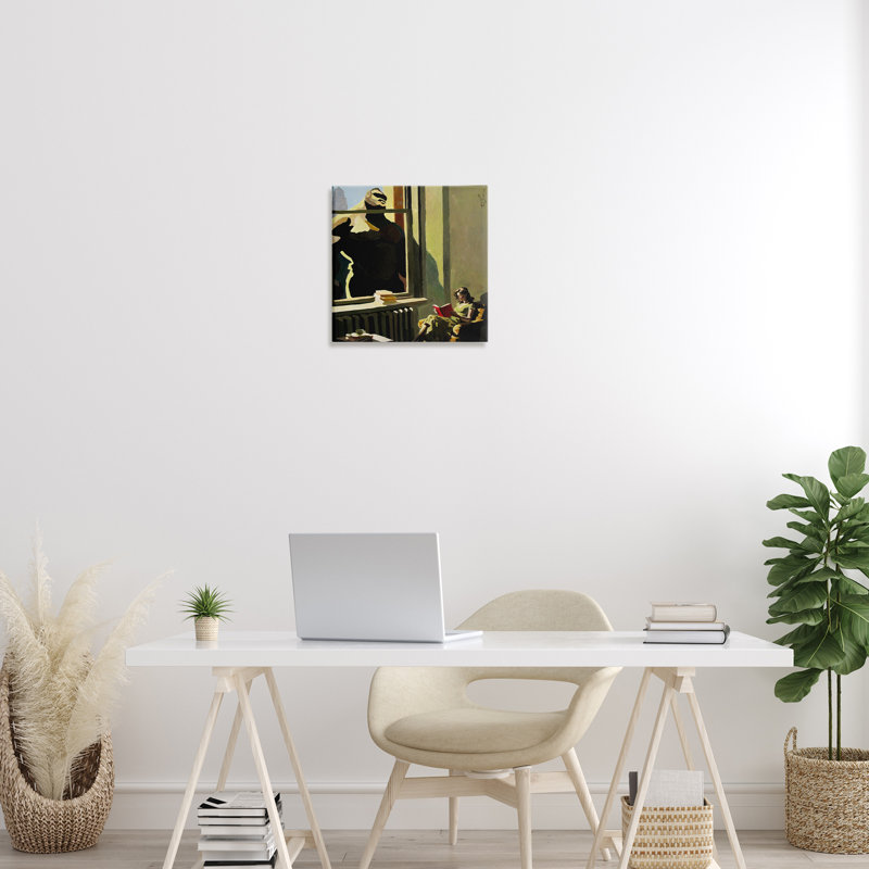 Gorille dans une toile de scène de fenêtre, design par Keith Thomson, H 17 po x l 17 po