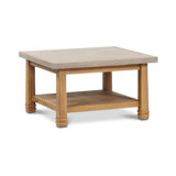 Stockton - Teak Outdoor Coffee Table w/ Polished Concrete Top