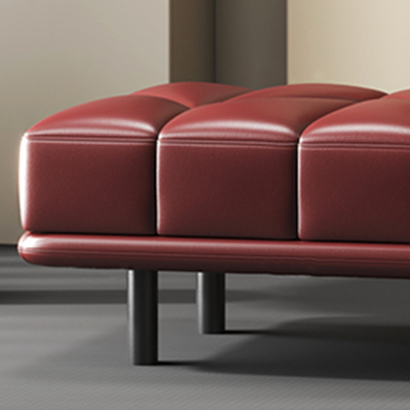 Tabouret de banquette en cuir, H 16,54 po x l 63,78 po x P 21,26 po