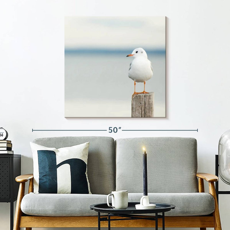 Crowle Perched White Seagull, 30" H x 30" W