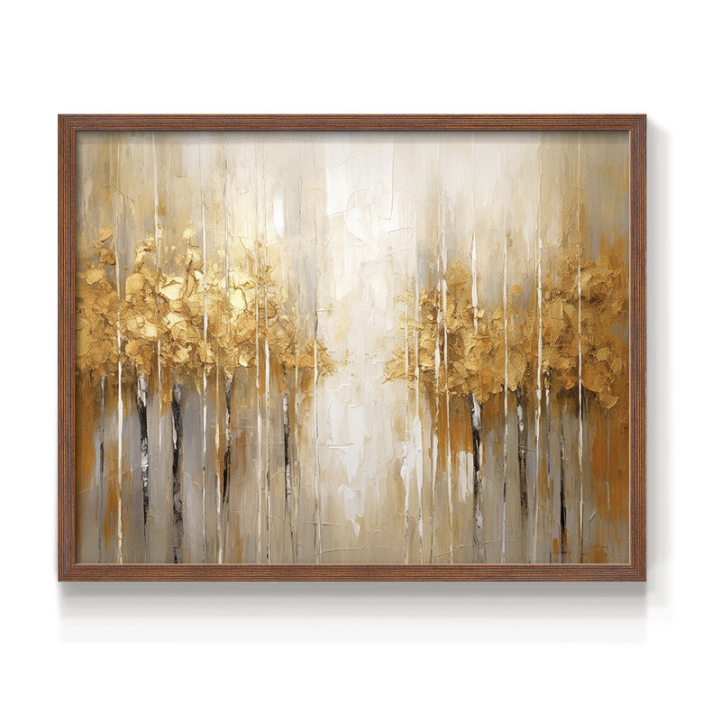 Abstract Series-CXXIII -Framed Print - Restickable, Noyer, H 16 po x l 20 po