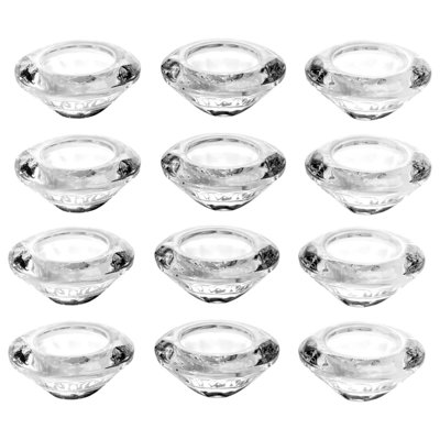 12 Piece Glass Tabletop Tealight Holder Set