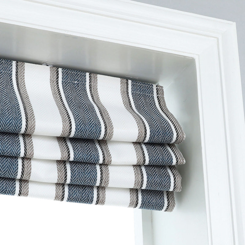 Rideau roulant obscurcissant teint en polyester, L 30 po x L 64 po, Bleu