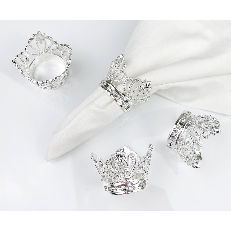 Rond de serviette en métal doré, Argent