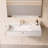 Juniper 36" Rectangular Wall Mounted Bathroom Sink with Left Basin and Counter Space - White, With Faucet Hole-1392611482-1392611486
