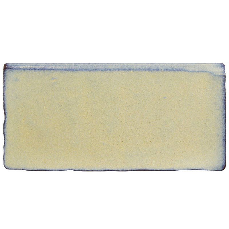 Antic Special 6" x 3" Ceramic Bullnose Tile Trim in Light Blue/Cream/Periwinkle/Brown